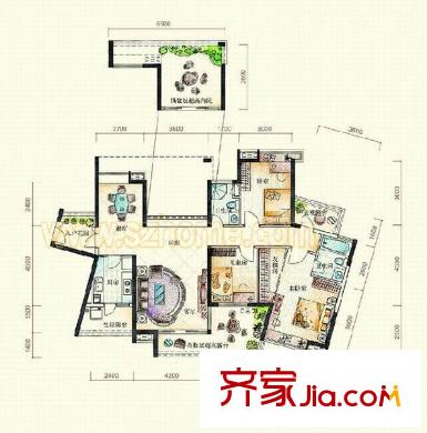 观澜湖上堤 6室 户型图