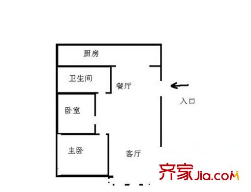 倚山别苑 2室 户型图
