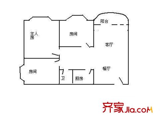 富通好旺角二期 3室 户型图