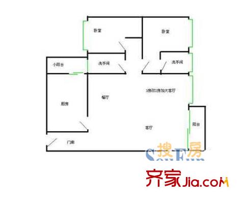 龙岗鸿基花园 户型图7