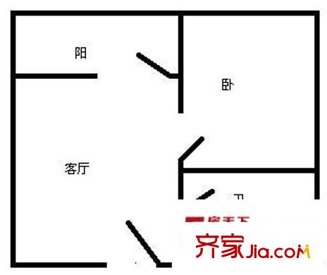 天欣花园三期 1室 户型图