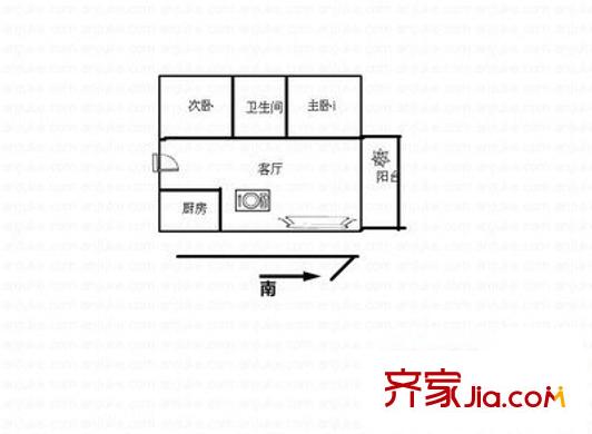 科苑花园37区 2室 户型图