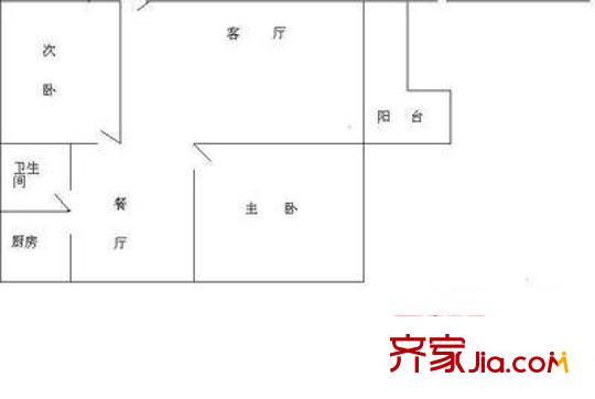 科苑花园37区 2室 户型图