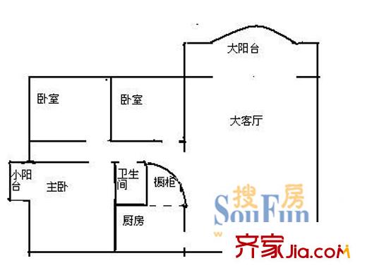 深圳 荔园阁二期 户型图5