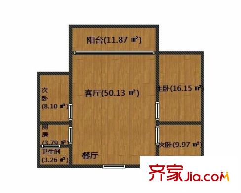 翠湖花园 3室 户型图
