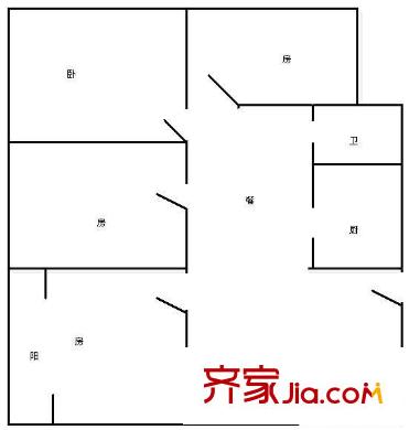 洪浪一村 4室 户型图