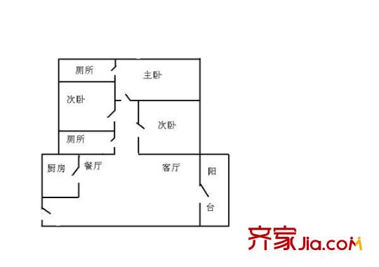 丽港湾 3室 户型图
