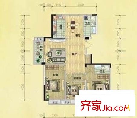 丽港湾 3室 户型图