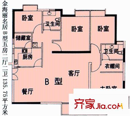深圳 金海丽名居 户型图7