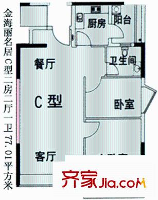 深圳 金海丽名居 户型图4