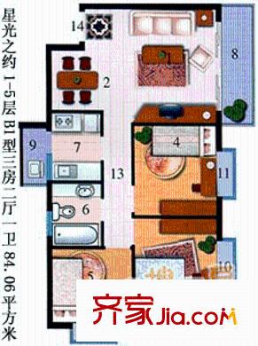 深圳 星光之约一期 户型图2