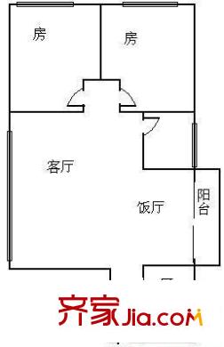 香景大厦 2室 户型图