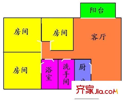 香丽大厦 3室 户型图