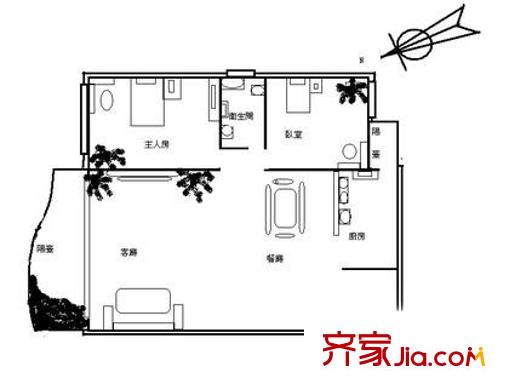 深圳 金叶茗苑 户型图6