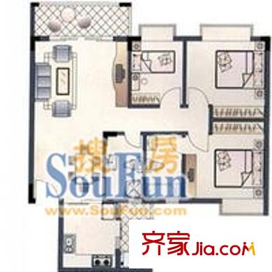 台湾花园(福田)户型图深圳 台湾花园(福田) 户型图 3室2厅2卫