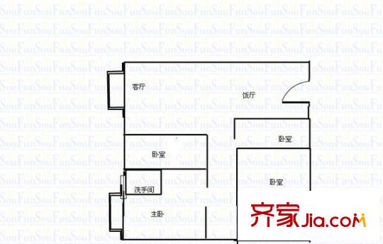 融富花园 3室 户型图