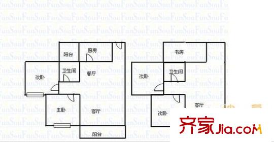 佳华纽约客3室 户型图