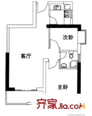 宝城花园 2室 户型图