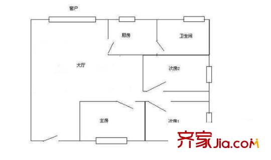 下步庙南区 3室 户型图