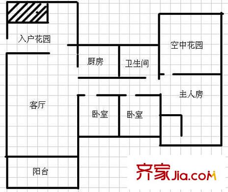 佳兆业可园二期 3室 户型图