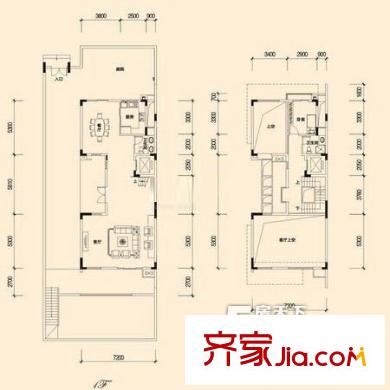 桂芳园二期户型图四房两厅两卫面积约75平方米 4室2厅2卫1厨
