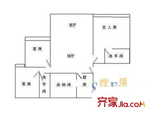 皇都广场 3室 户型图