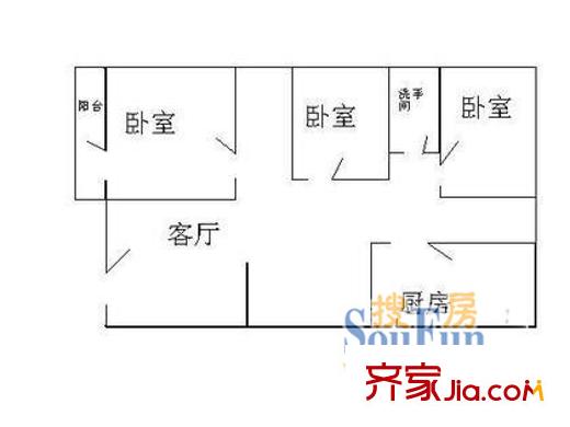 深圳园岭花园户型图3