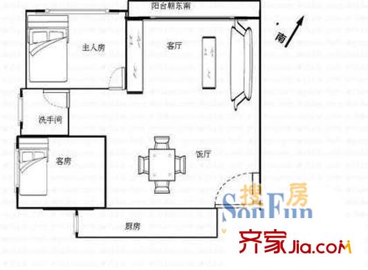 深圳 盈翠家园 户型图2