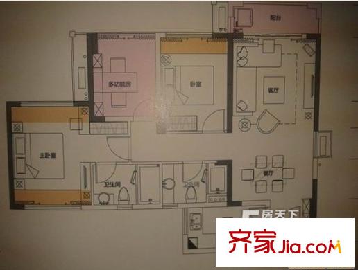博岗统建楼 3室户型图
