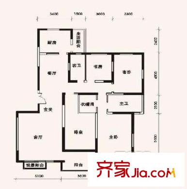 博岗统建楼 4室户型图