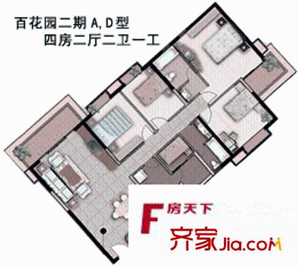 深圳百花园二期户型图3