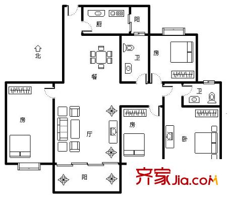 众冠西郡园 0室 户型图