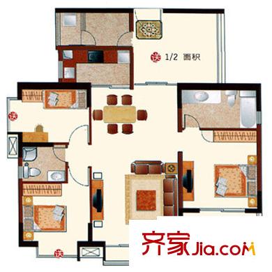 深圳 城市印象家园 户型图3