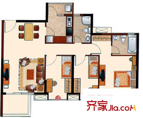 深圳 城市印象家园 户型图5