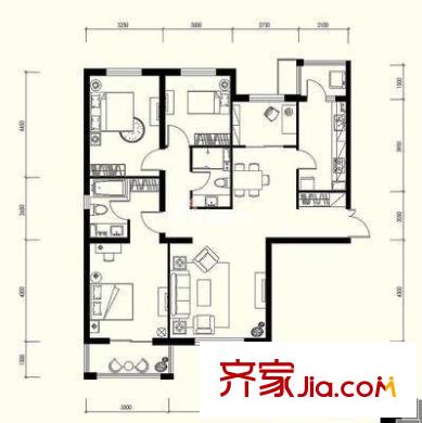 花半里(龙岗) 4室 户型图