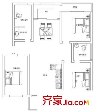 花半里(龙岗) 3室 户型图
