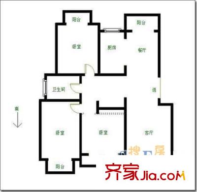 上海 阳明国际花苑四期 户型图