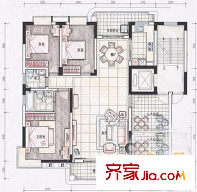 欧景城花园 0室 户型图