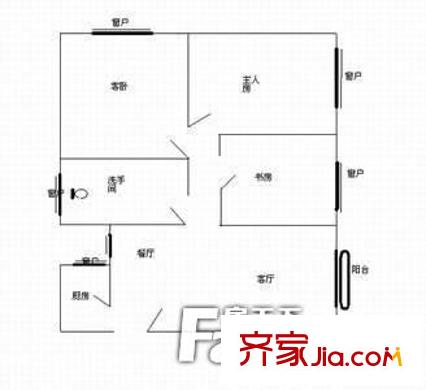 荔树人家 3室 户型图