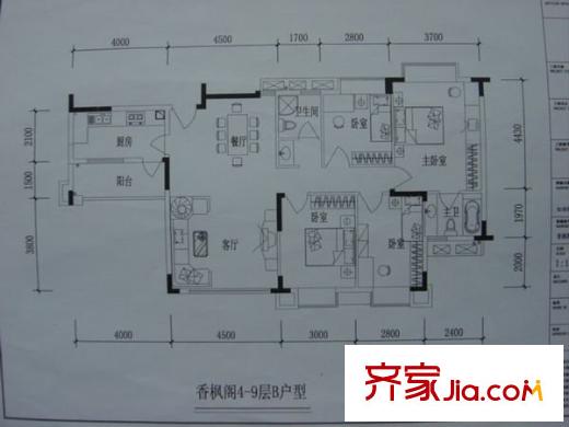 发展兴苑 4室 户型图