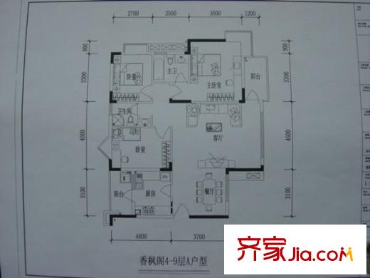 发展兴苑 3室 户型图