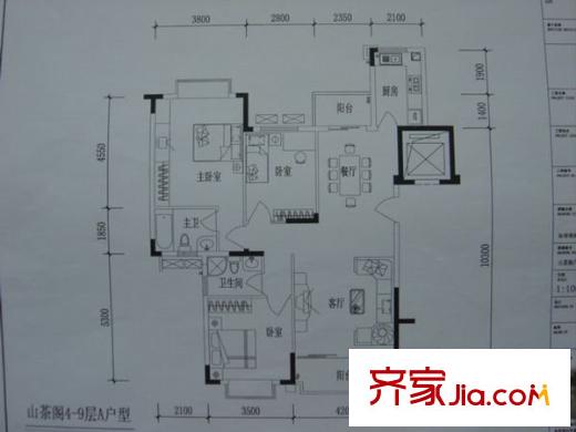 发展兴苑 3室 户型图