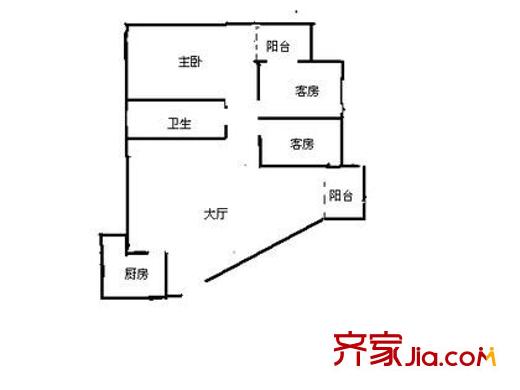 深圳 茂业城花园大厦 户型图2