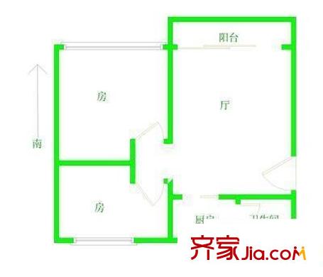宝安73区商住楼 2室 户型图