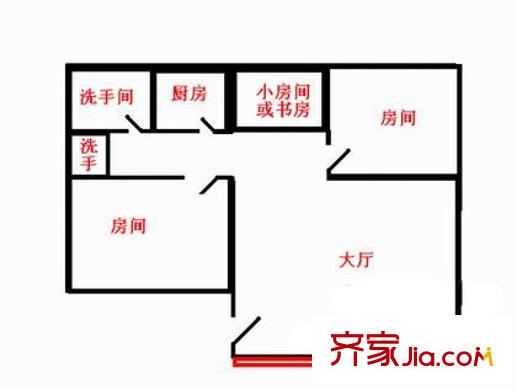 深圳 新洲花园 户型图5