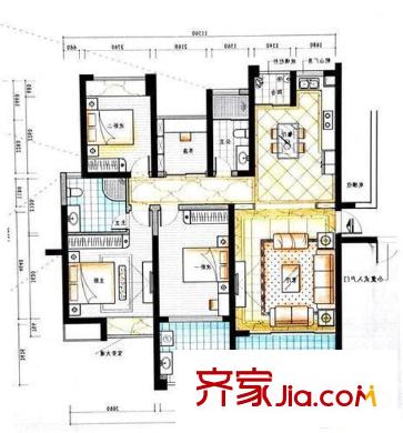 中粮鸿云 4室 户型图