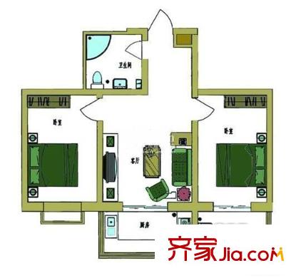 深圳 共和花园 二居室 二房二厅一卫