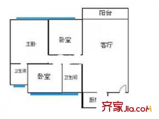 碧涛居 3室 户型图