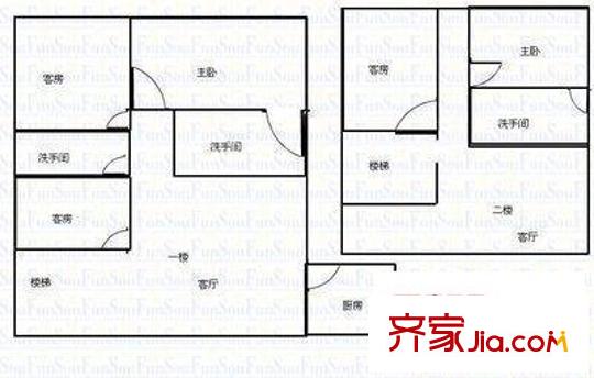 碧涛居 5室 户型图