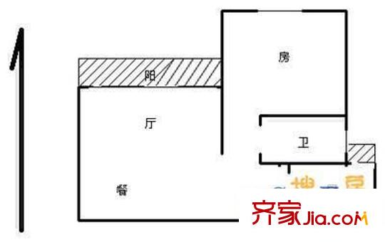 景舒苑二村户型图户型图 1室1厅1卫1厨